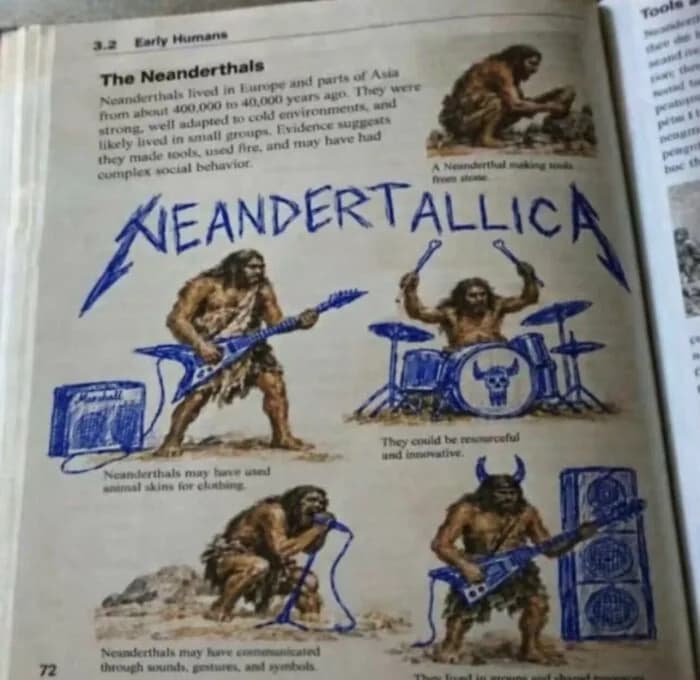 Tarih Kitabındaki Neandertalleri Rock Grubuna Dönüştürmüş