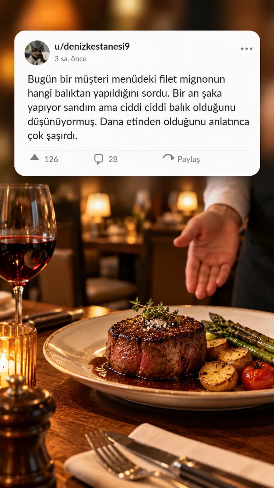 Filet Mignonun Hangi Balıktan Yapıldığını Soran Müşteri