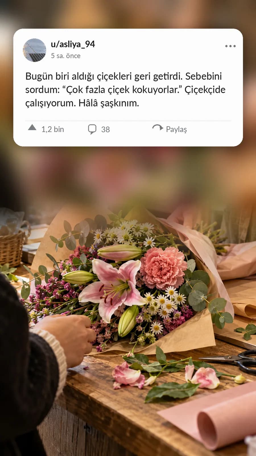Çiçekler Fazla Çiçek Kokuyor Diye Parasını Geri İsteyen Kadın