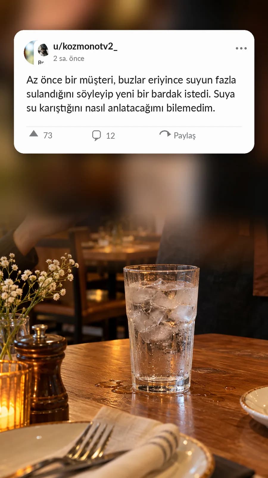 Buzlar Eridiği İçin Suyunun Sulandığından Şikayet Eden Müşteri