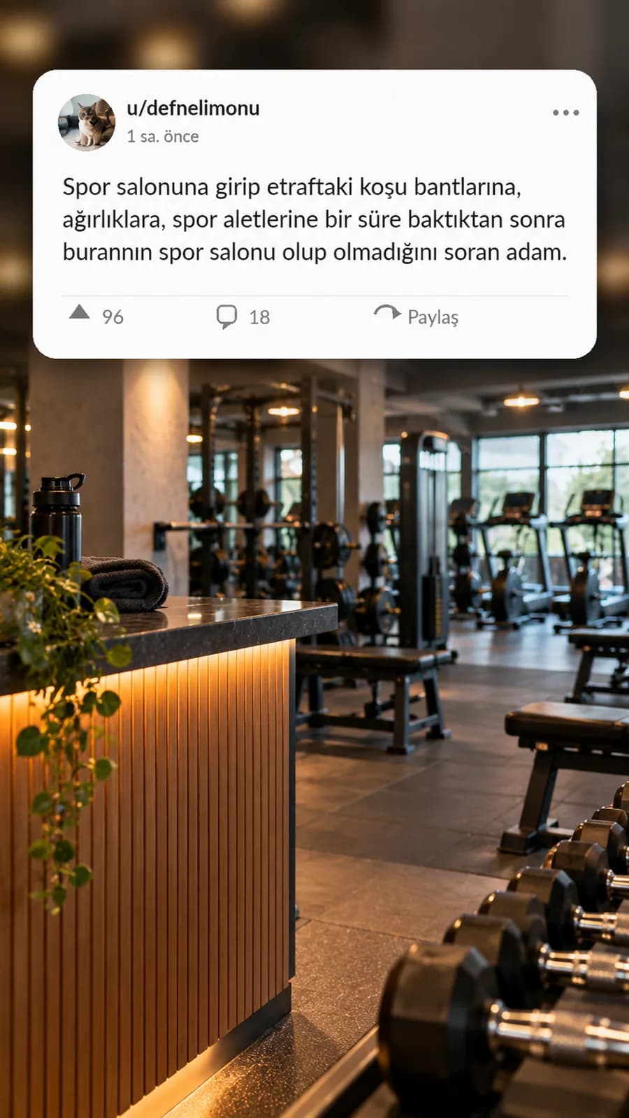 Spor Salonuna Girip Buranın Spor Salonu Olup Olmadığını Soran Adam