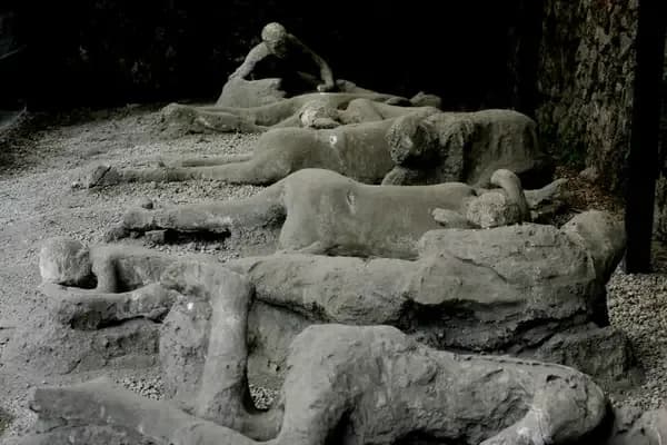Pompeii Figürleri: İnsanların Volkan Patlamasındaki Son Anlarının Alçı Kalıpları