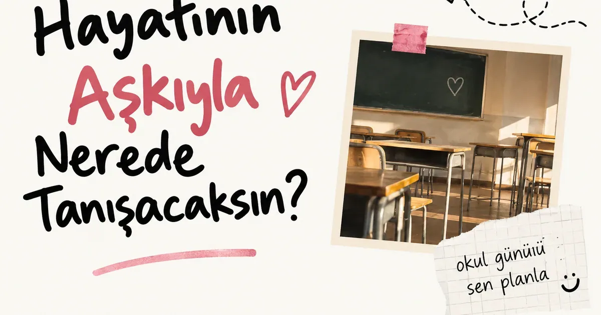 Bir Okul Gününü Baştan Sona Sen Planla: Hayatının Aşkıyla Nerede Tanışacağını Tahmin Edelim!
